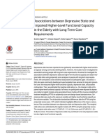 Associations Between Depressive State and Impaired Higher-Level Functional Capacity in the Elderly With Long-Term Care Requirements Journal.pone.0127410
