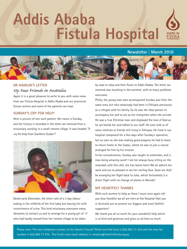 Addis Ababa Fistula Hospital: New Training Curriculum For Desta Mender ...