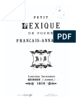 (1910) Petit Lexique de Poche Française - Annamite - Paul-André Maheu