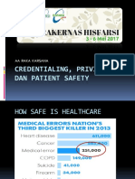 Credentialing, Privileging & Patient Safety Lombok Mei 2017