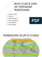 Pengaruh Iklim Terhadap Pendidikan