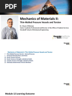 Mechanics of Materials II:: Thin-Walled Pressure Vessels and Torsion