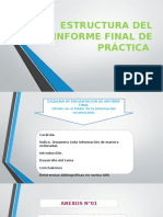 Estructura Del Informe Final de Prácticas