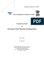 TRAI Consultation Paper For Modile Data Speeds and QoS