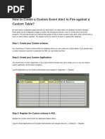 Alert To Fire Against A Custom Table