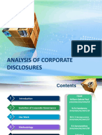 Analysis of Corporate Disclosures