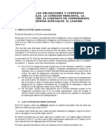 Las Obligaciones y Contratos Mercantiles. La Comisión Mercantil. La Representación. El Contrato de Compraventa. Compraventas Especiales. El Leasing