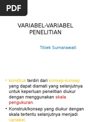 Variabel Variabel Penelitian New Pdf