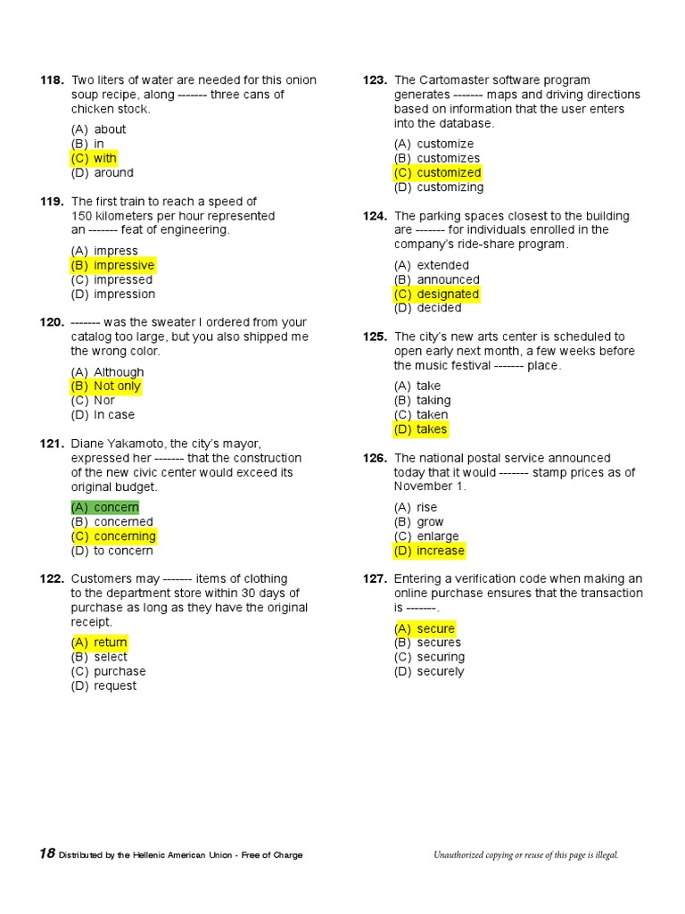 Grammar Test | PDF | Computing | Business