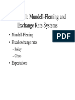 Lecture 11: Mundell-Fleming and Exchange Rate Systems