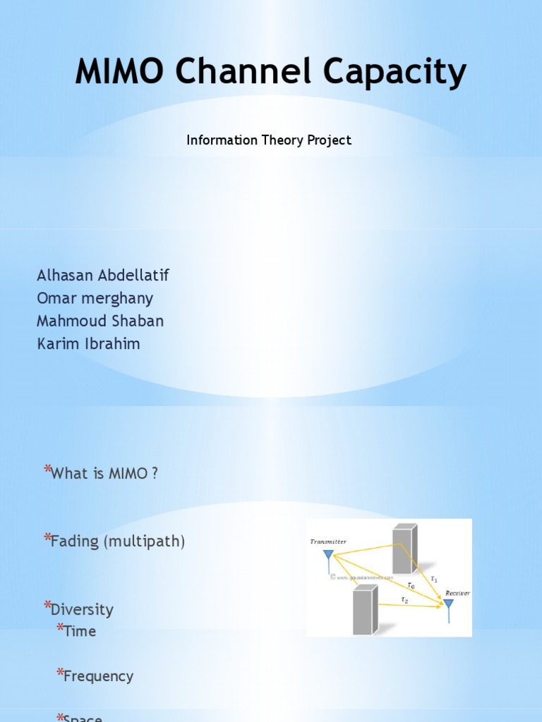 MIMO Channel Capacity Explained | PDF | Travel | Technology & Engineering
