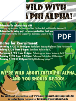 GO Wild! Recruitment Flyer