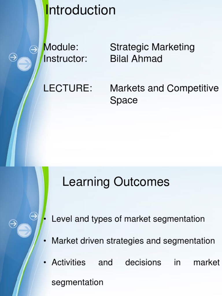 Strategic Marketing Lecture 3 | PDF | Market Segmentation | Brand