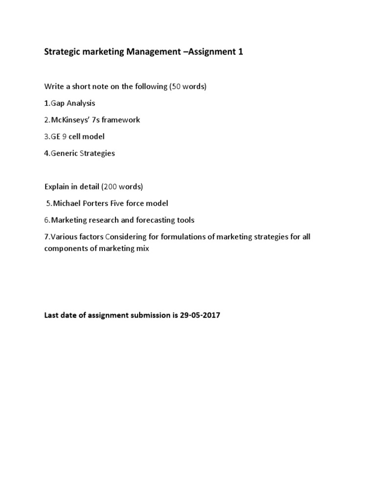 Strategic Marketing Management Overview | PDF
