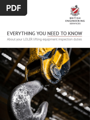 Loler Lifting Equipment Inspection Duties Ebook Pdf Risk Occupational Safety And Health