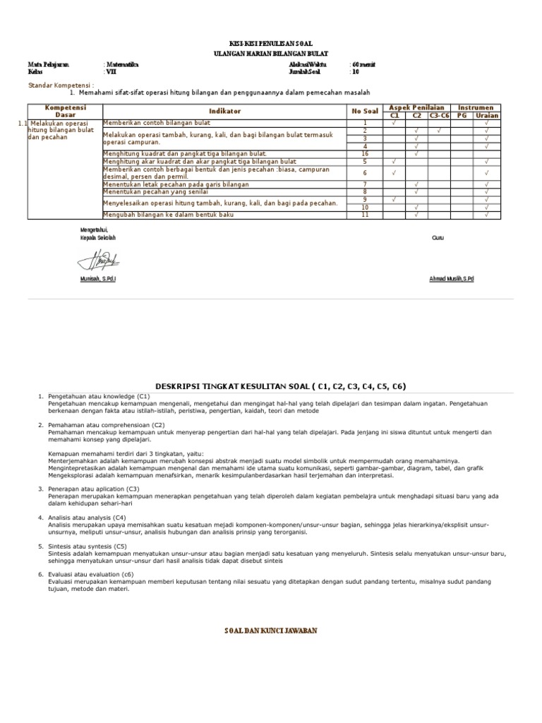 Soal C5 Matematika Sd Materi Sifat Sifat Bilangan Bulat