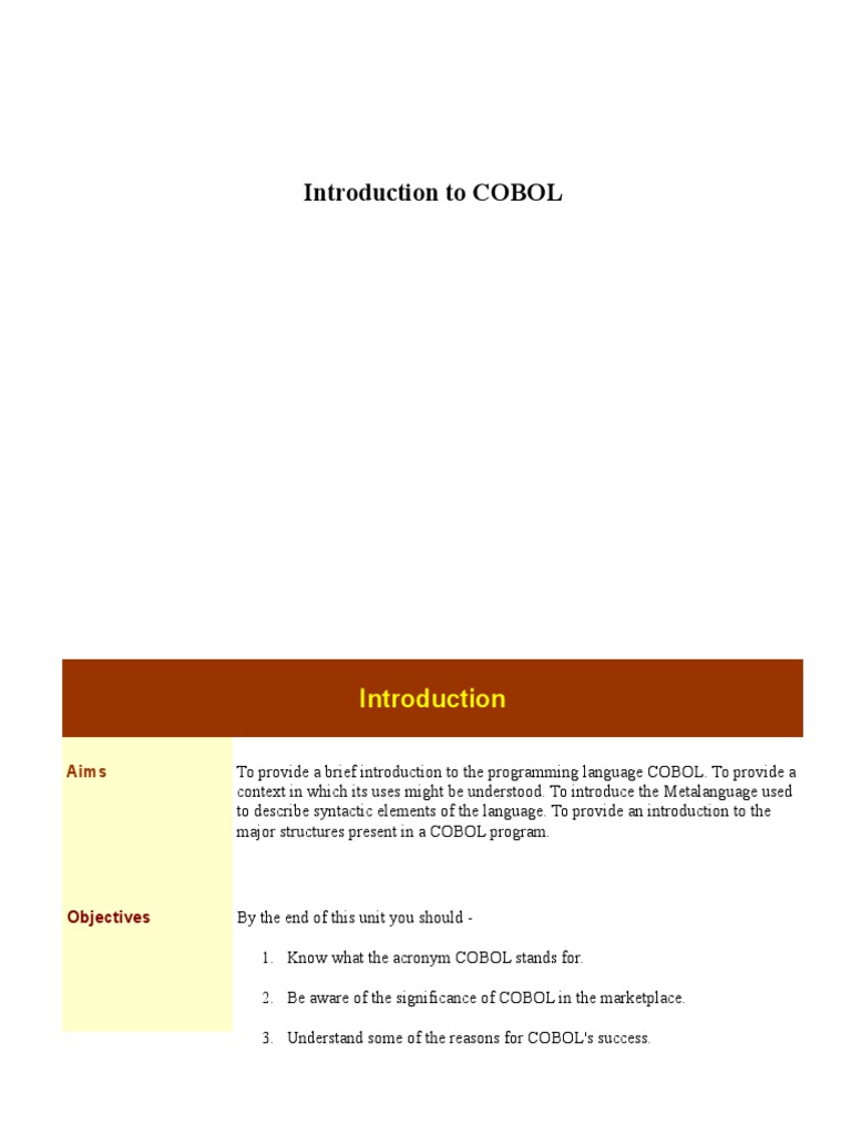 Cobol pdf control flow subroutine