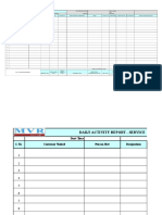 Daily Service Report