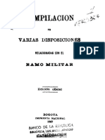 1907 - Disposiciones Sobre El Ramo Militar