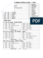 Raspored 1 Liga Jug 2016 2017