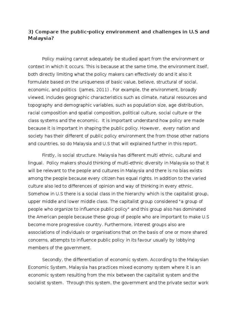 public policy in malaysia