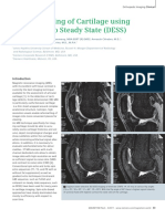 3T MR Imaging of Cartilage Using 3D Dual Echo Steady State (DESS)