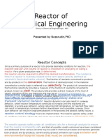 Reactor of Chemical Engineering: Presented by Nazarudin, PHD