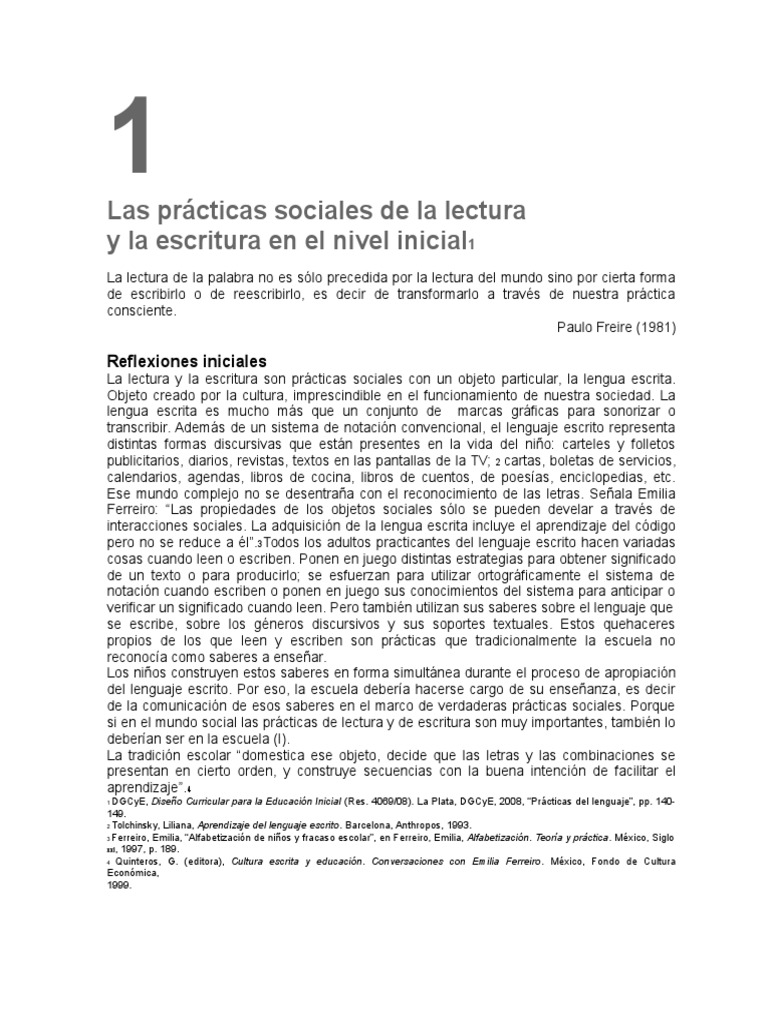 Las prácticas de lectura y escritura en el jardín de infantes: una ...