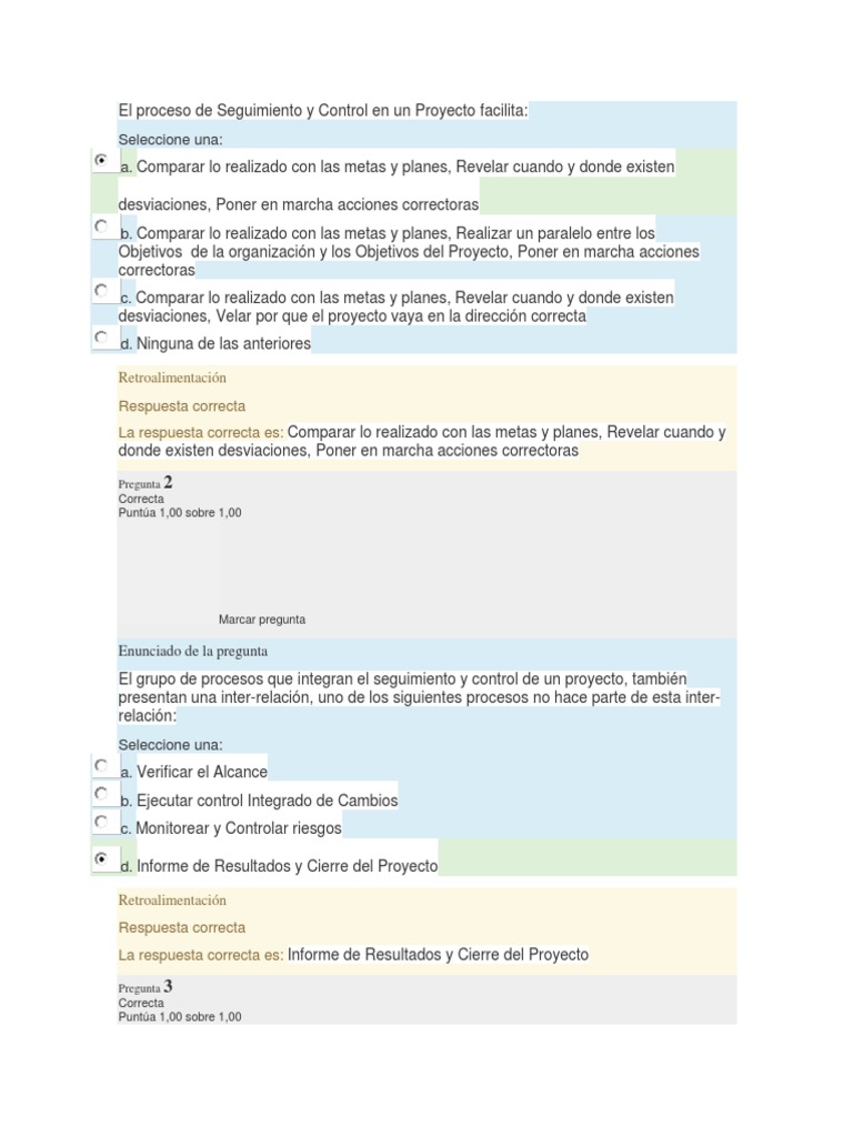 Proceso de Seguimiento y Control de Proyectos | PDF | Realimentación ...