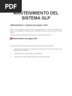 Mantenimiento Del Sistema GLP