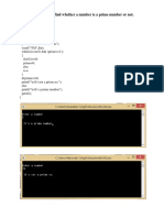 4.write A Program To Find Whether A Number Is A Prime Number or Not