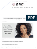 36 de Gânduri Înțelepte Spuse de Oprah Winfrey – Cât 36 Lecții de Viață!