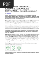 Download Antara Obat Tradisional Kategori Jamu by eka ria meydawati SN350288772 doc pdf