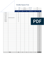 Monthly Invoice Form