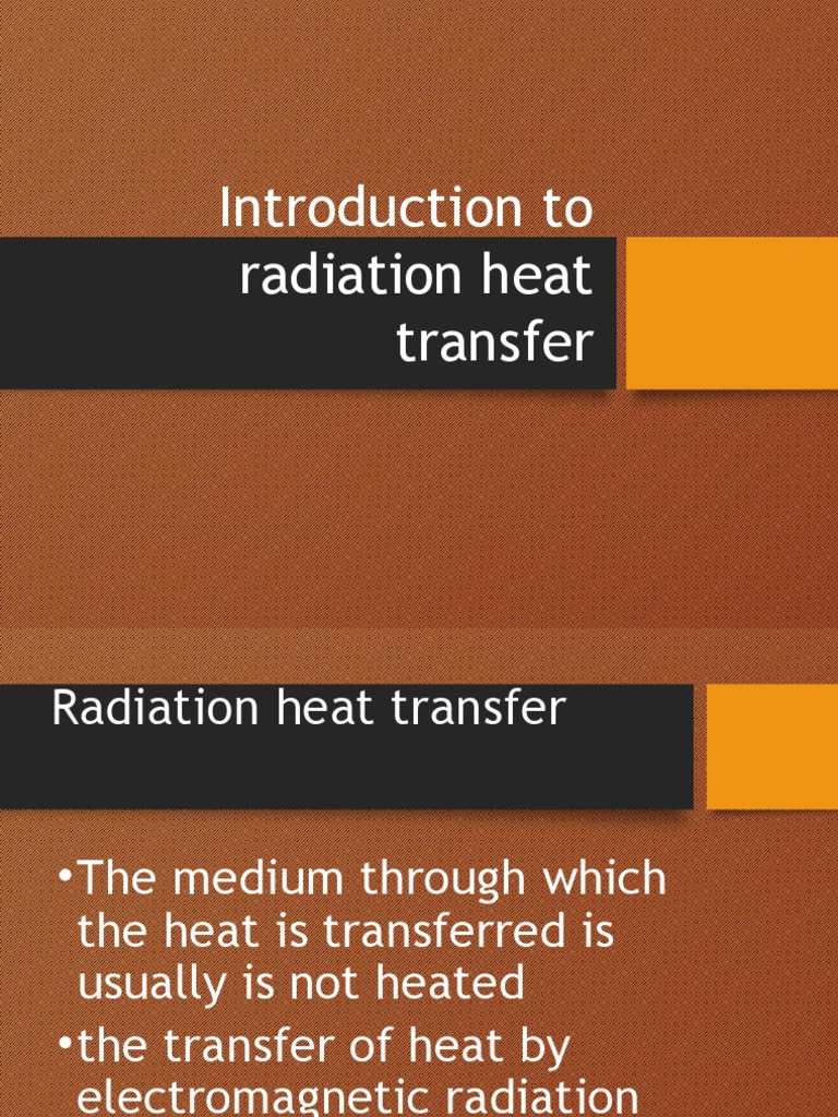 Radiation Heat Transfer Basics | PDF | Heat Transfer | Electromagnetic ...
