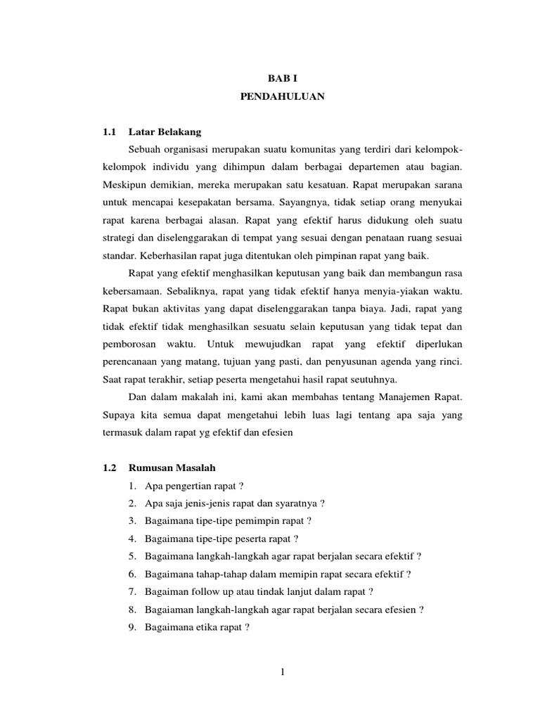 Makalah RAPAT | PDF