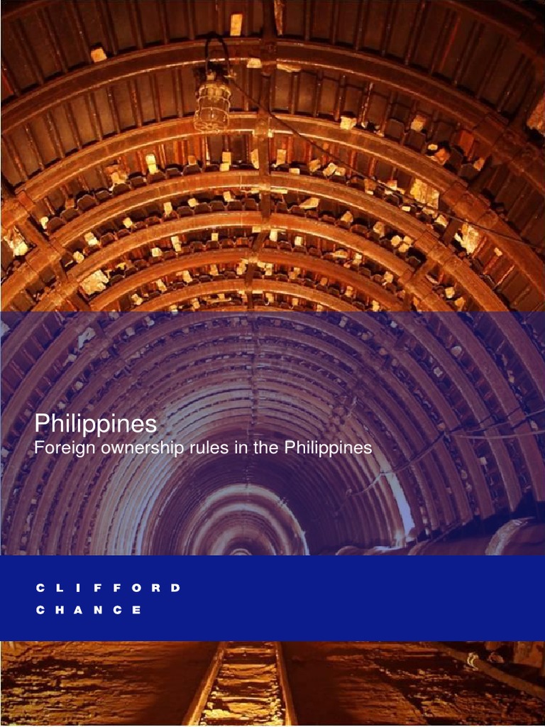 Foreign Ownership Rules in The Philippines PDF Corporations Stocks