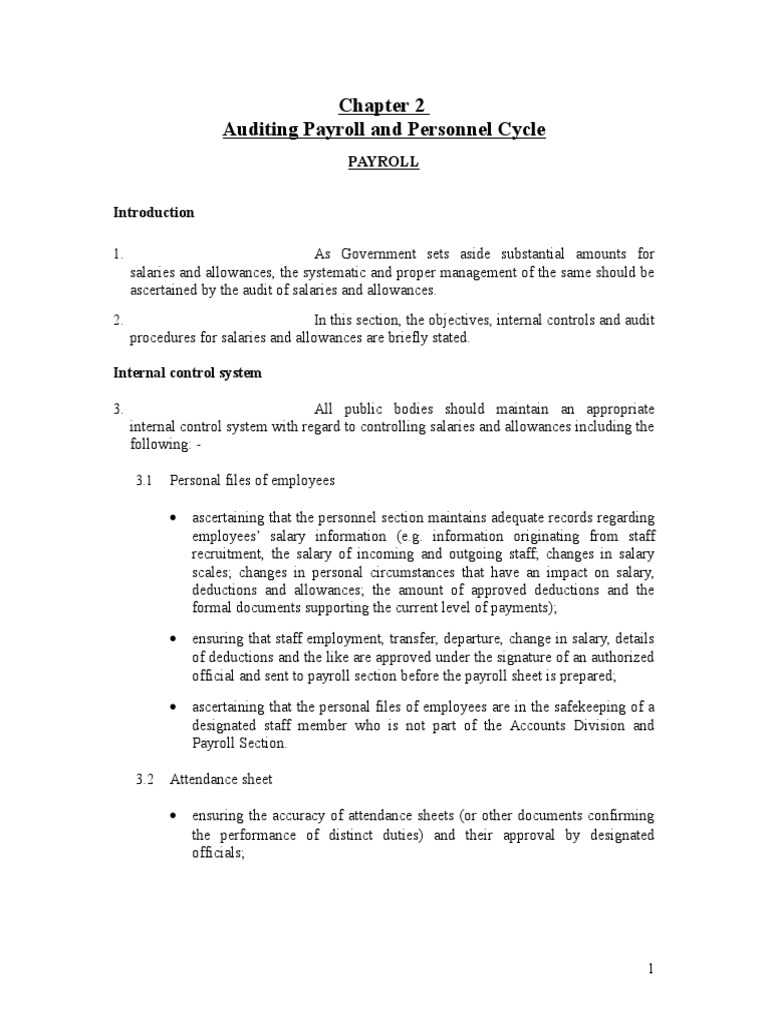 Payroll Audit Procedures Overview | PDF | Payroll | Salary