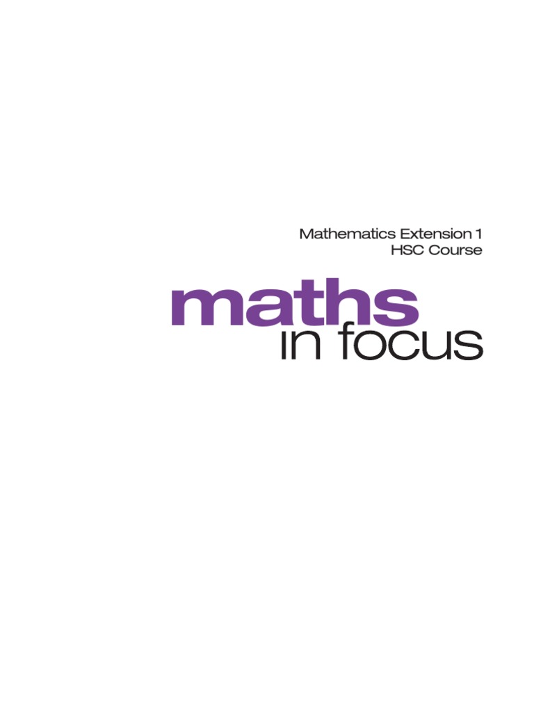 Maths in Focus Ext 1 SOLUTIONS | PDF | Trigonometric Functions ...