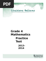 4th Grade Math Practice Test | PDF | Elementary Mathematics | Teaching ...