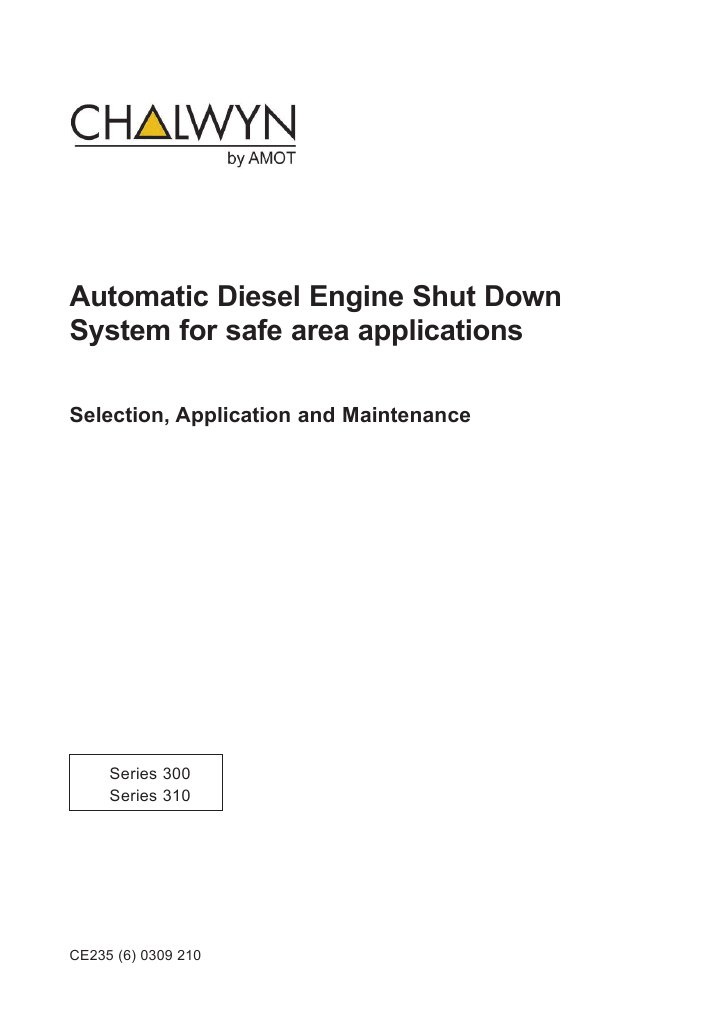 Automatic Diesel Engine Shut Down System for Safe Area Applications Selection, Application, and