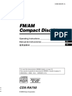 Fm/Am Compact Disc Player: CDX-RA750