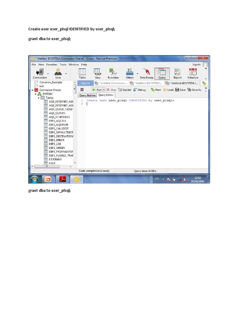 SQL User and Table Creation Guide | PDF | Teaching Methods & Materials ...