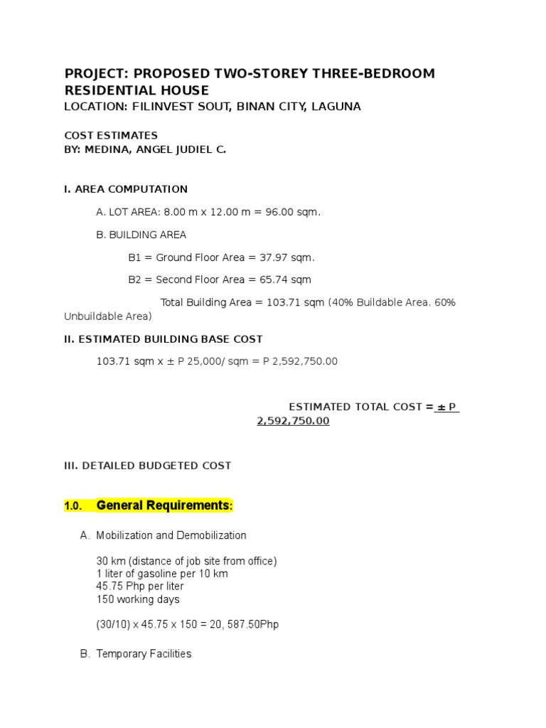 Residential Computation Notes | PDF