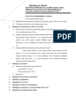 Spesifikasi Teknis Pekerjaan Rumah Transmigrasi