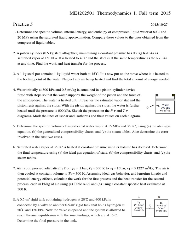 Thermodynamics Practice Problems | PDF | Heat | Mathematical Physics