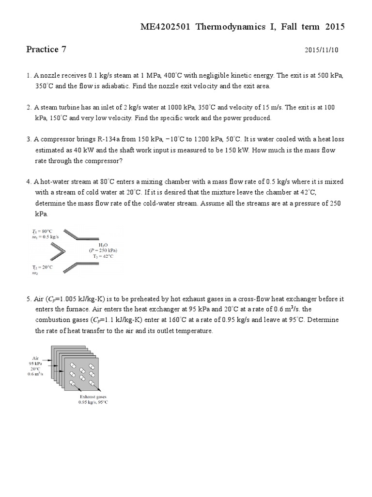 Thermodynamics I Practice Problems | PDF | Home & Garden