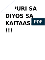 Papuri Sa Diyos Sa Kaitaasan