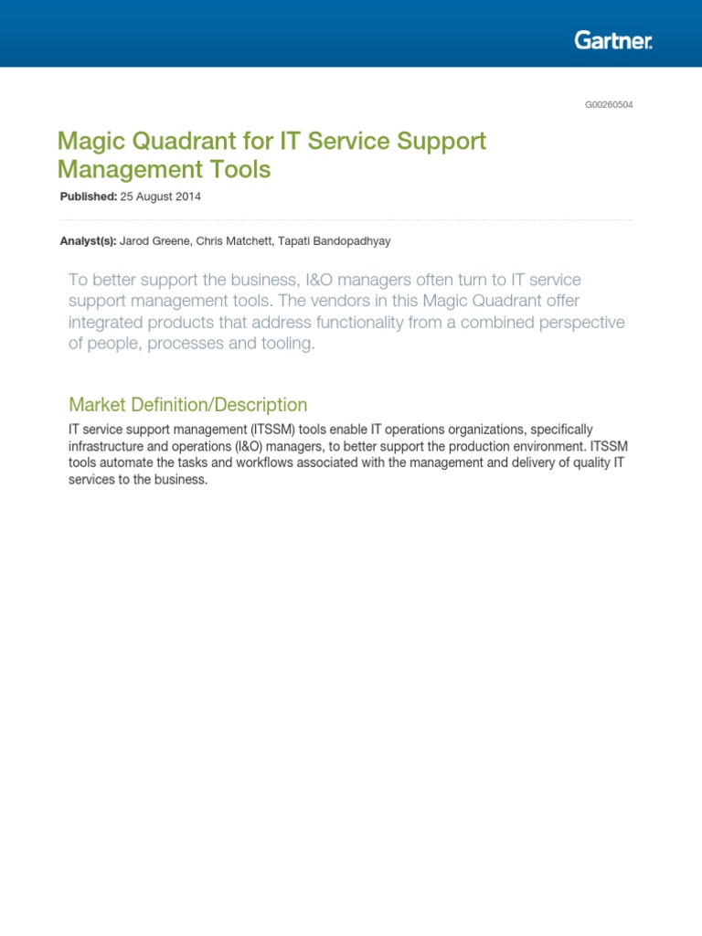 Magic Quadrant For It Servic 260504 | PDF | Software As A Service ...