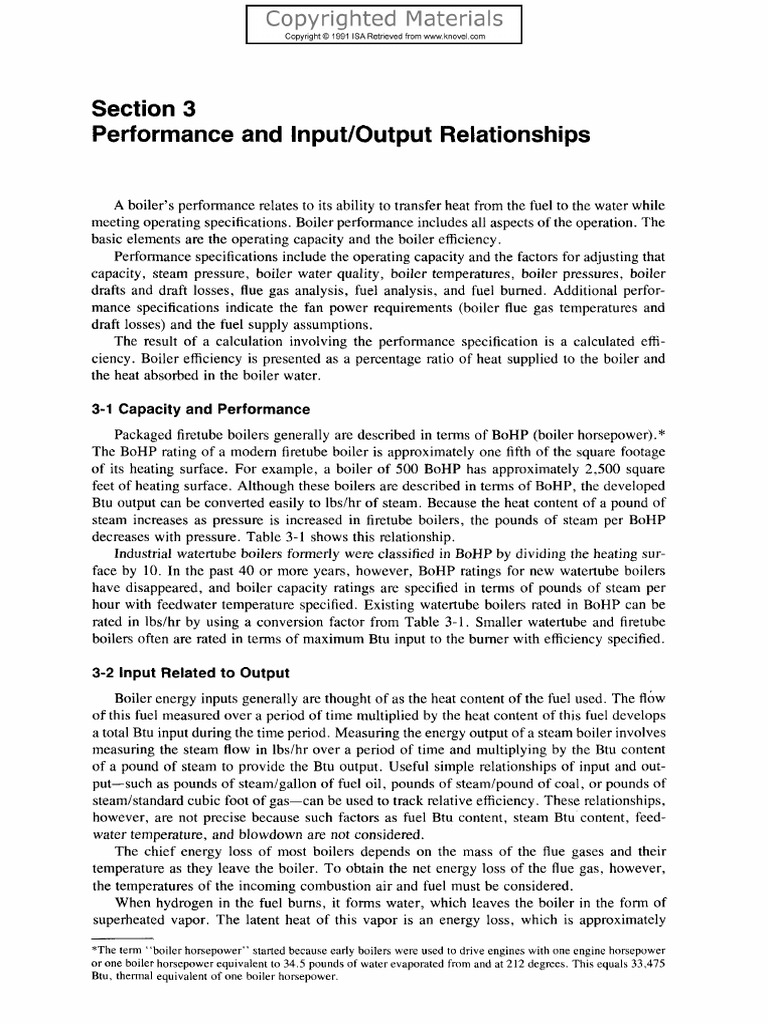 Performance and Input Output Relationships | PDF | Boiler | Steam